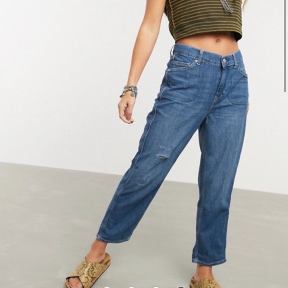 NWT Free‎ People Baby Barrel Cropped Jeans XS